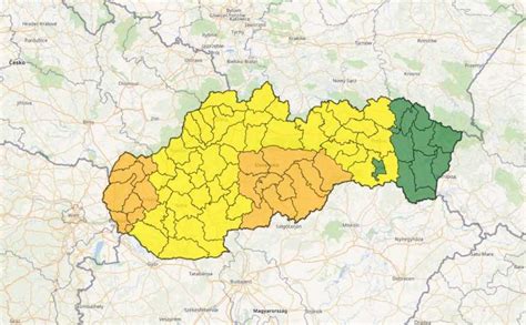 Mapa s vyznačenými regiónmi s vysokou mierou fajčenia