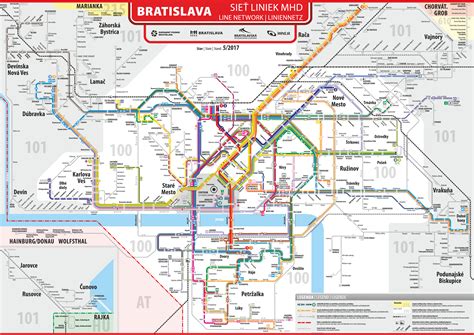 Mapa liniek Slovak Lines Bratislava - Viedeň/Schwechat
