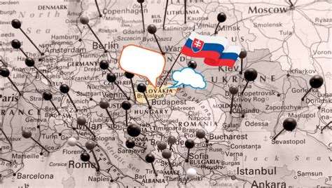 Mapa Európy so zameraním na Českú republiku a Slovensko