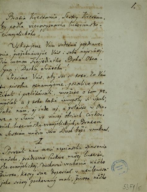 Ukážka rukopisu Jonáša Záborského