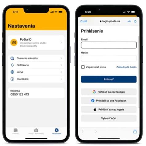 screenshot aplikácie na sledovanie zásielok