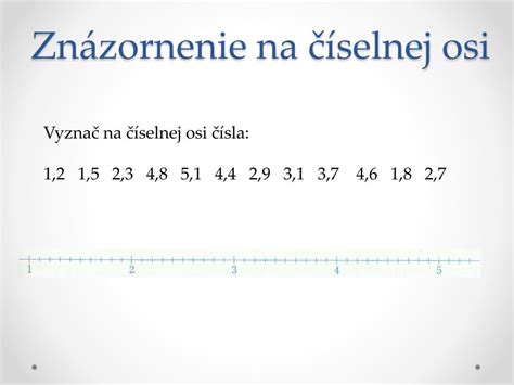Desatinné číslo na číselnej osi