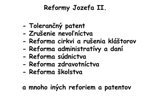 Ilustrácia znázorňujúca reformy Jozefa II. (napr. zrušenie nevoľníctva, tolerančný patent)