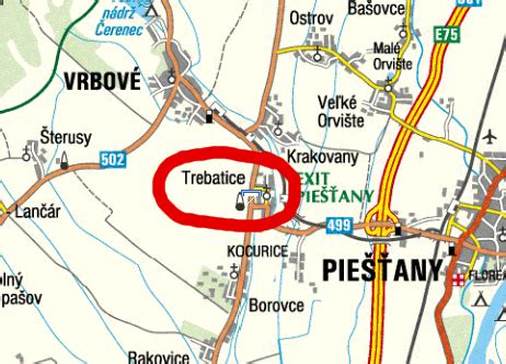 Mapa obce Trebatice