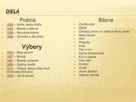 Zdigitalizované diela Janka Kráľa