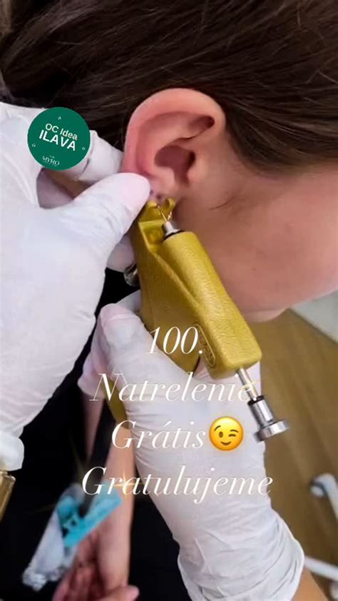 nastrelenie náušníc pištoľkou