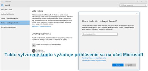 Vytvorenie Microsoft konta