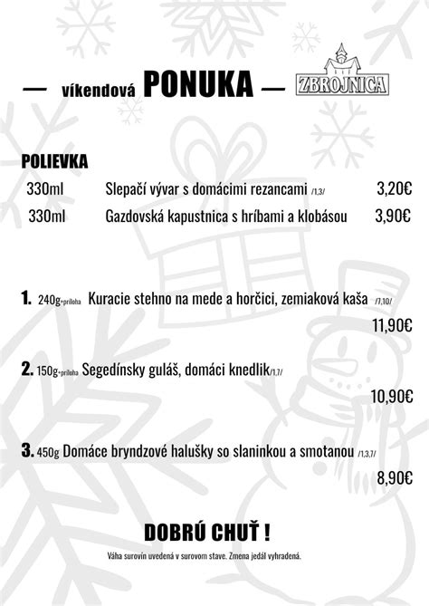 Ilustrácia detského jedálneho lístka