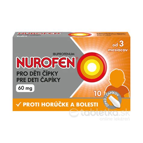 Schéma dávkovania Nurofen čapíkov