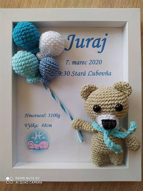 Personalizovaný plagát s údajmi o narodení dieťaťa