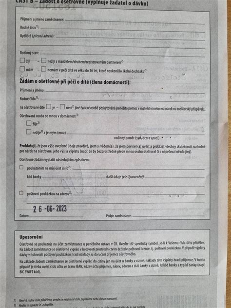 Tabuľka s prehľadom nároku na OČR