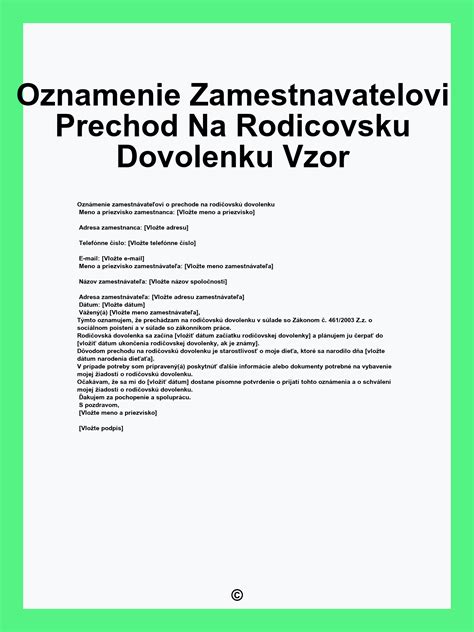 prechod z materskej na rodičovskú dovolenku