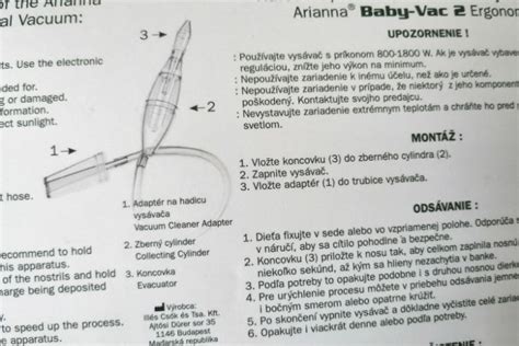 Schéma fungovania odsávačky hlienov Arianna Baby Vac