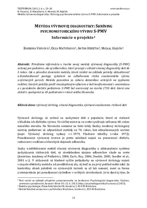 schéma diagnostiky oneskoreného vývinu reči