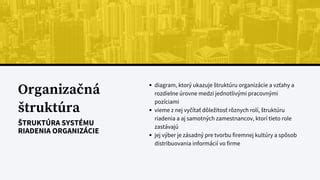 štruktúra organizácie jaslí