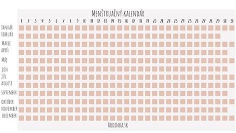 kalendár ženského cyklu