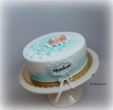 ukážka torty na krst s motívom kočíka