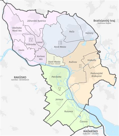 Mapa mestskej časti Bratislava-Ružinov
