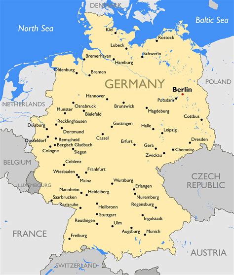 Mapa Nemecka s vyznačenými zdravotnými poisťovňami