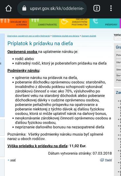 Infografika o prídavku na dieťa a príplatku