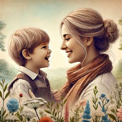 Ilustrácia matky a dieťaťa v modlitbe