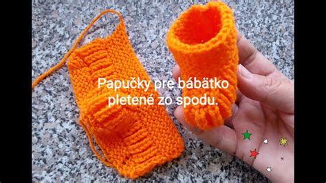 pletené papučky pre bábätko
