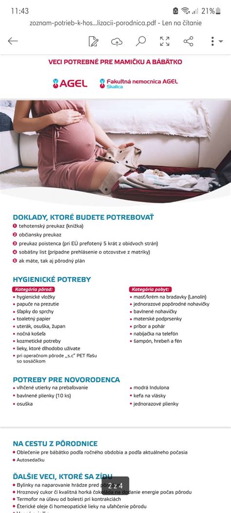 Infografika: Čo si zbaliť do pôrodnice