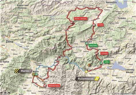 Mapa Dolného Kubína s vyznačenou nemocnicou