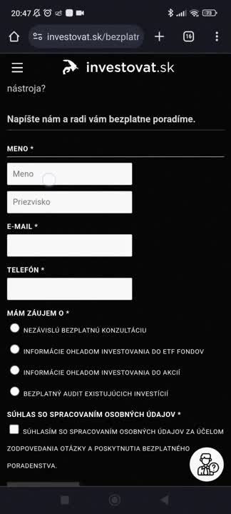 Interaktívny formulár na slovensko.sk