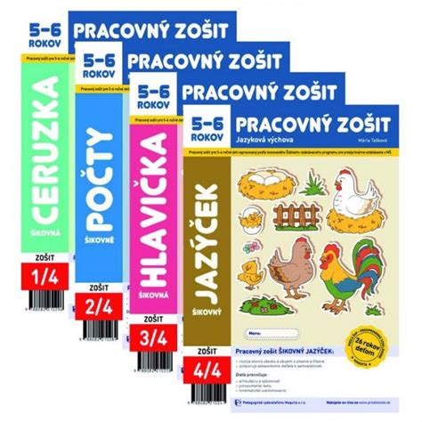 Ukážka rôznych pracovných zošitov pre deti