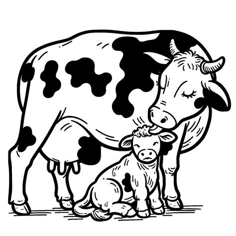 Novonarodené teľa s matkou