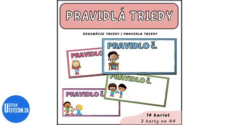 Príklady vizuálnych pravidiel triedy s obrázkami
