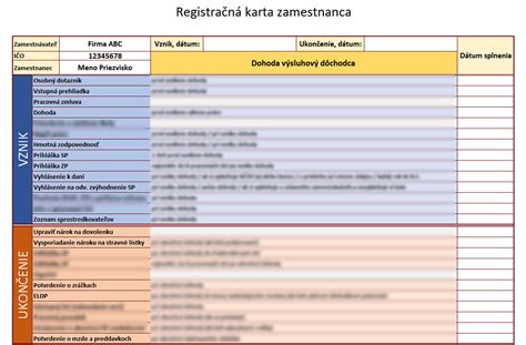 Registračná karta na daňovom úrade