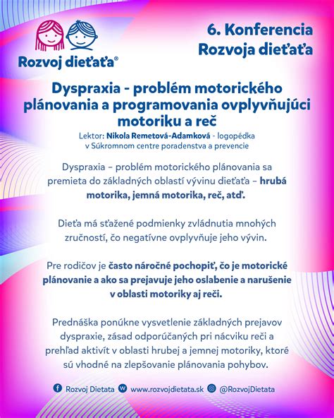 Schéma psychomotorického rozvoja dieťaťa