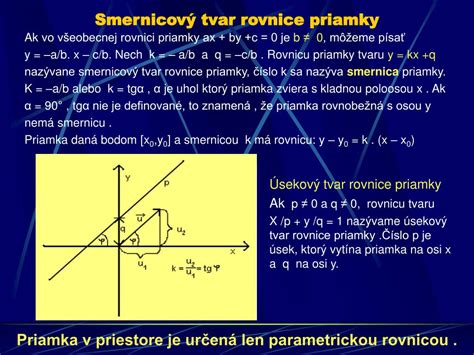 Všeobecná rovnica priamky