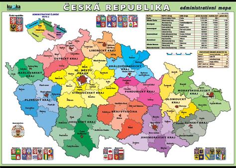 Mapa České republiky s vyznačenými politickými a byznysovými centry