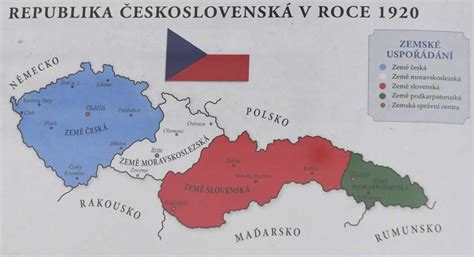 Mapa Československa po vzniku