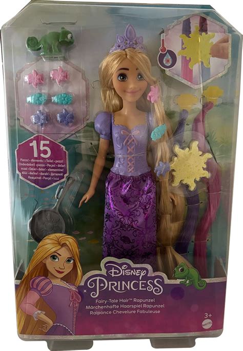Bábika Rapunzel 35 cm s fialovými šatami