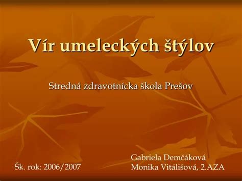 Vývoj umeleckých štýlov v 20. storočí