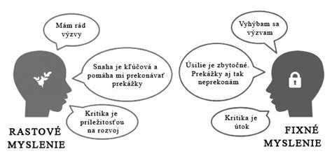 Ilustrácia rozdielu medzi fixným a rastovým myslením