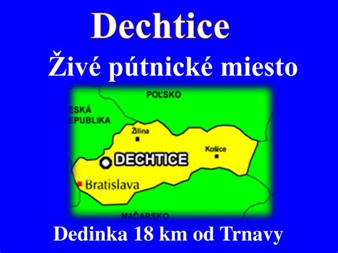 mapa okolia Dechtíc