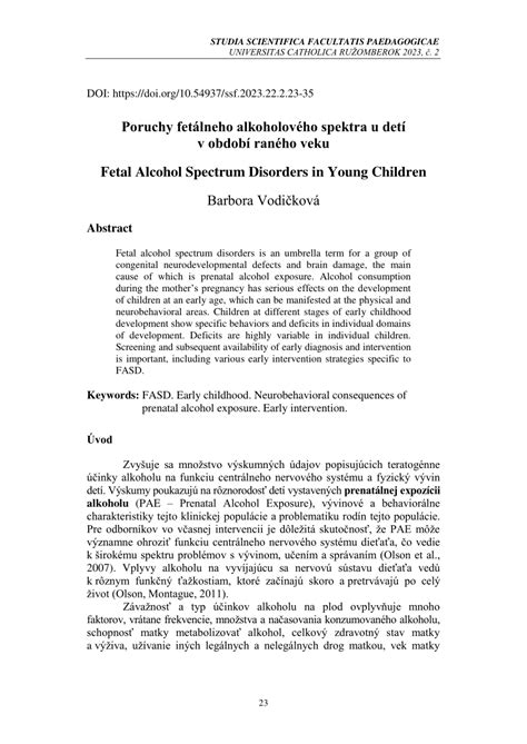 Štatistika výskytu fetálneho alkoholového syndrómu