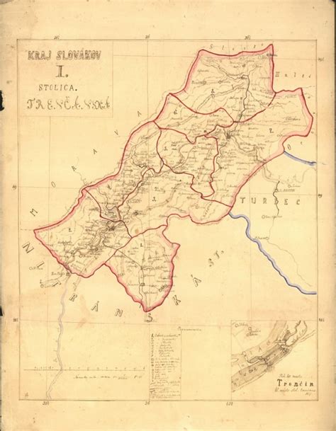 Mapa Trenčianskej stolice