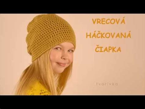 Háčkovaná vrecová čiapka