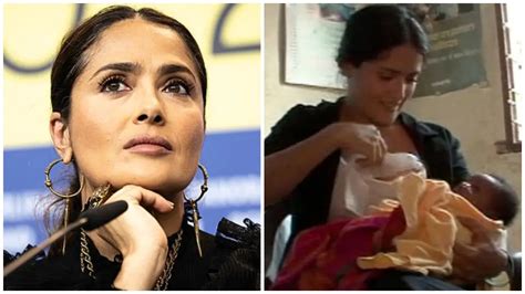 Salma Hayek s bábätkom v Sierra Leone