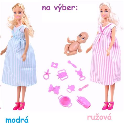 Hračka tehotná bábika Anlily s bábätkom