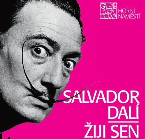 Portrét Salvadora Dalího s jeho charakteristickými fúzmi