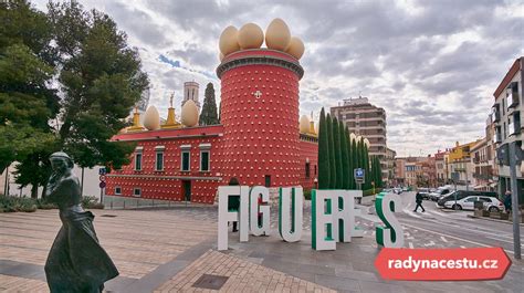 Mapa s vyznačeným Figueres, rodiskom Salvadora Dalího