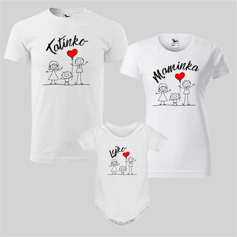 Rodinný set tričiek s Vianočnou tematikou