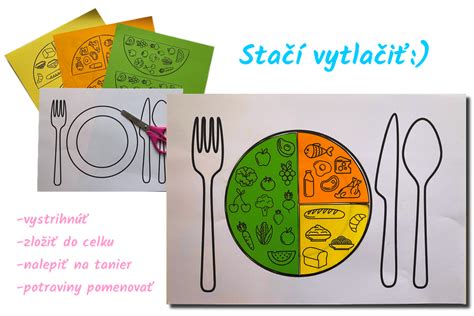 farebný tanier s ovocím a zeleninou pre deti